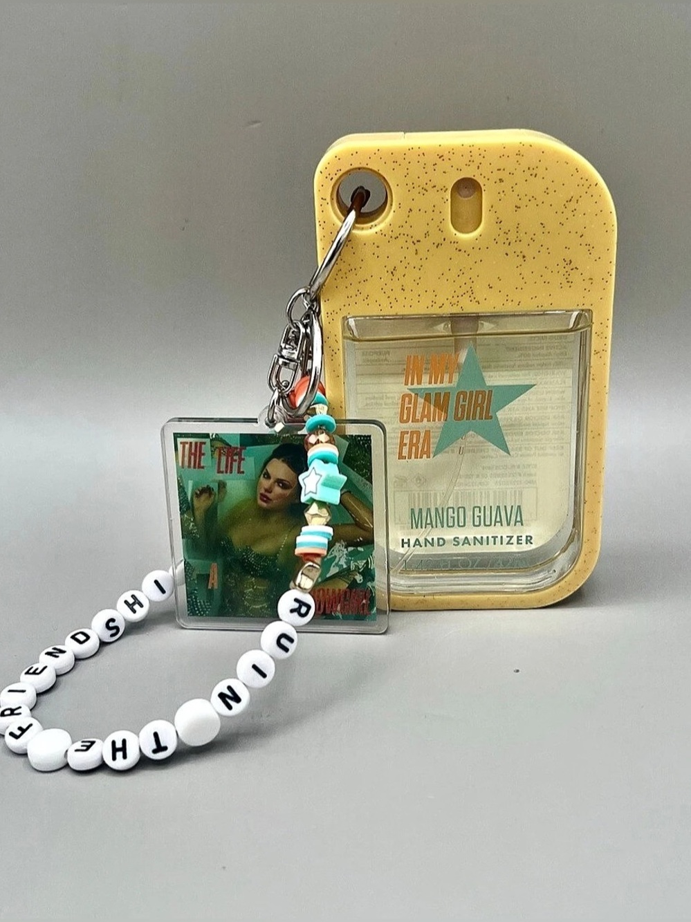 Taylor Swift Inspired In My Glam Girl Era Mango Guava Sanitizer Spray Bag-charm